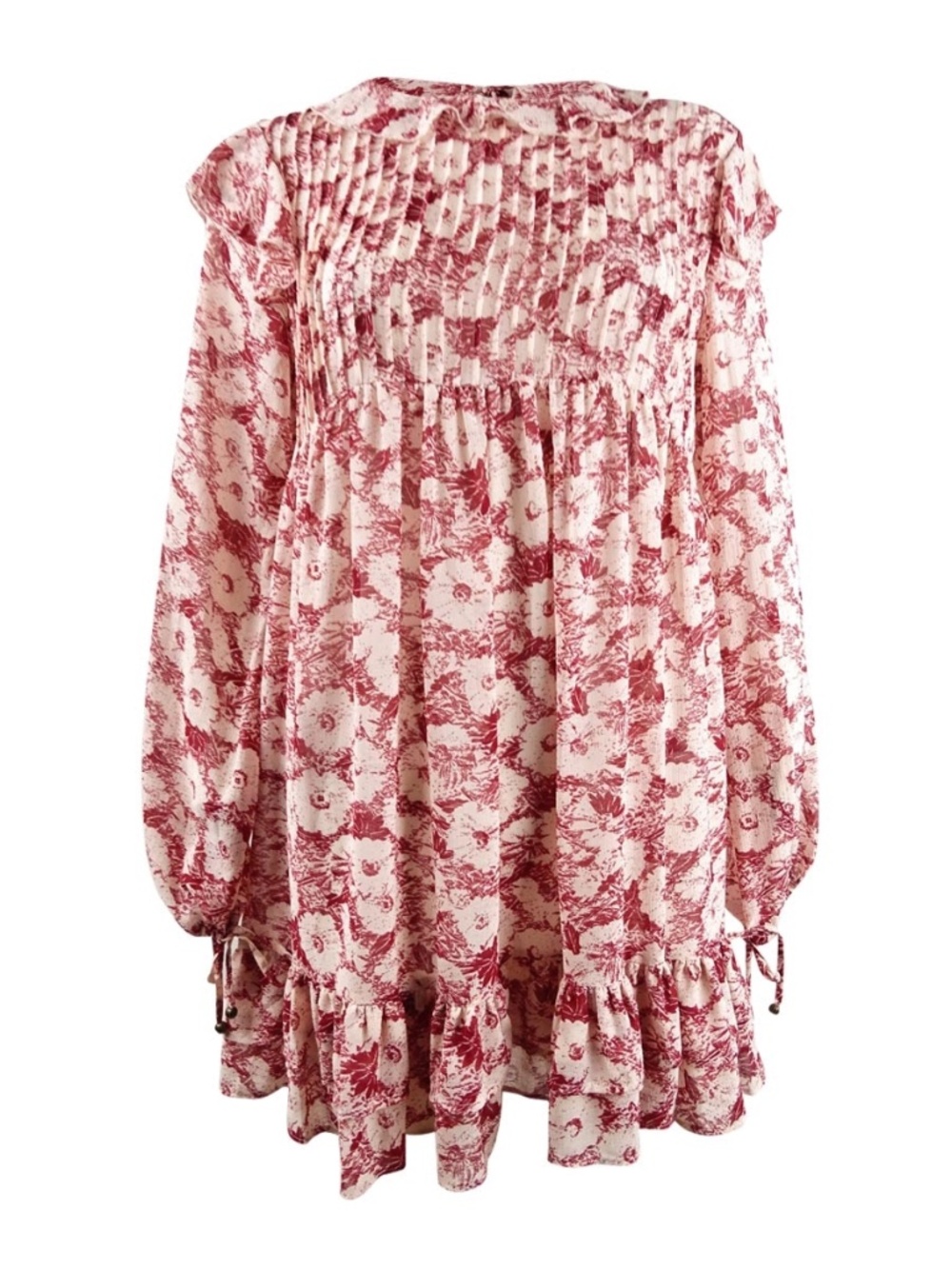 Free People Mini Dress Floral Tunic ob1024371 - size small